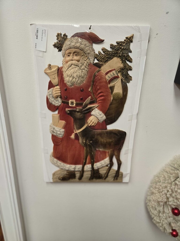 Old German Santa die cut 20 x 10
