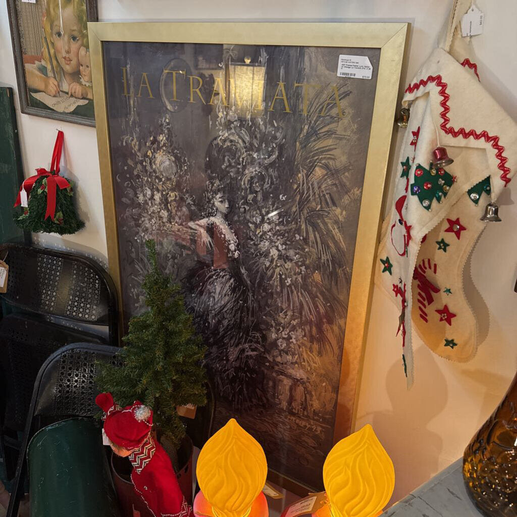 ART Framed Poster Lyric Opera of Chicago La Traviata 27w. X 38 H