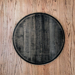 Vintage Wine Barrel Top / Tray (Glued and Secure Backing) 23"