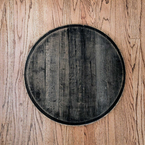 Vintage Wine Barrel Top / Tray (Glued and Secure Backing) 23"