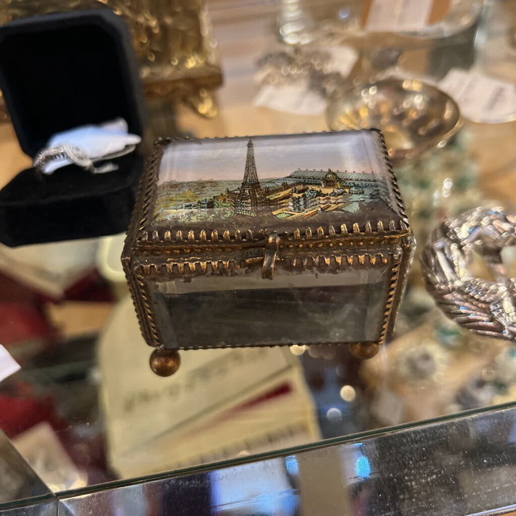 Paris Exposition 1900 beveled jewelry box