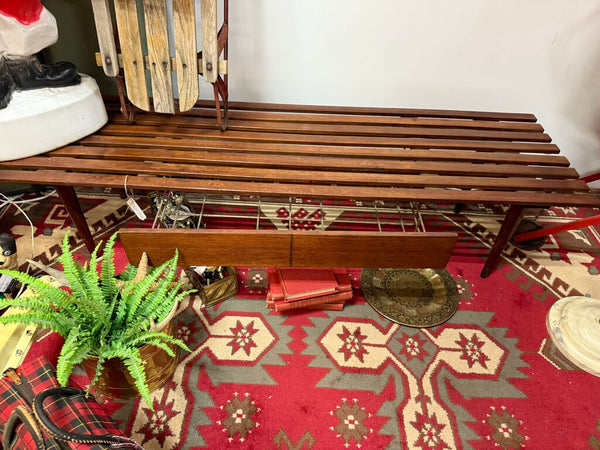 MCM Slat Bench with Drawer W1924 Pick Up Only