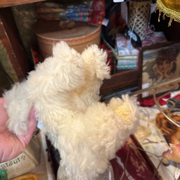 vintage shearling fur poodle stuffed animal