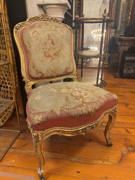 0666 Louis XVI dining tapestry decorative chair