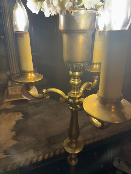 0674 Antique brass floor lamp (price firm)