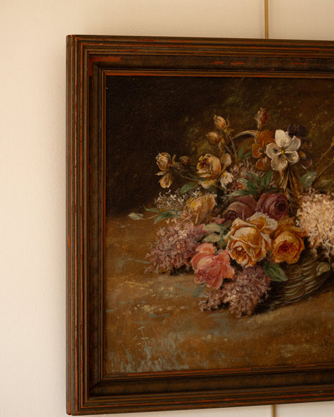 0664 Mixed Pastel Florals In Basket by Artist Carl Mutze C. 1924