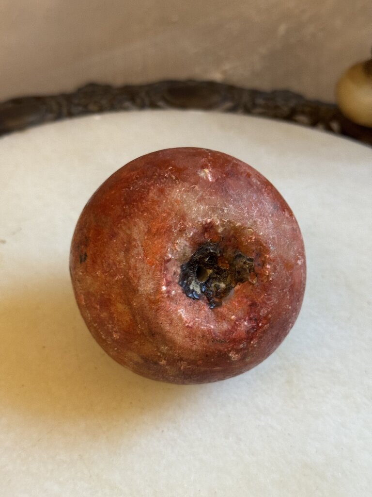 0153 Antique Stone Hand Painted Apple