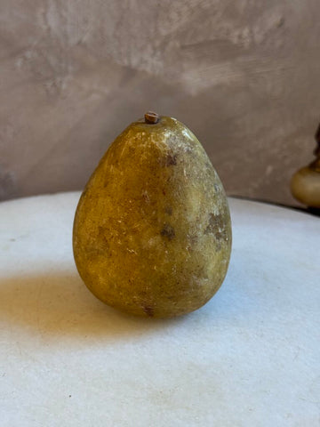 0154 Antique Stone Hand Painted Pear