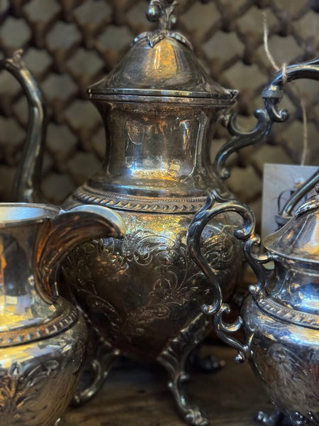 0210 Silverplate 3-Piece Tea Set