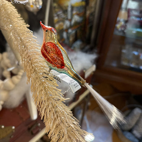 DP ANTIQUE CLIP ON BIRD ORNAMENT