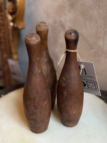 0215 set of 3 primitive bowling mini bowling pins