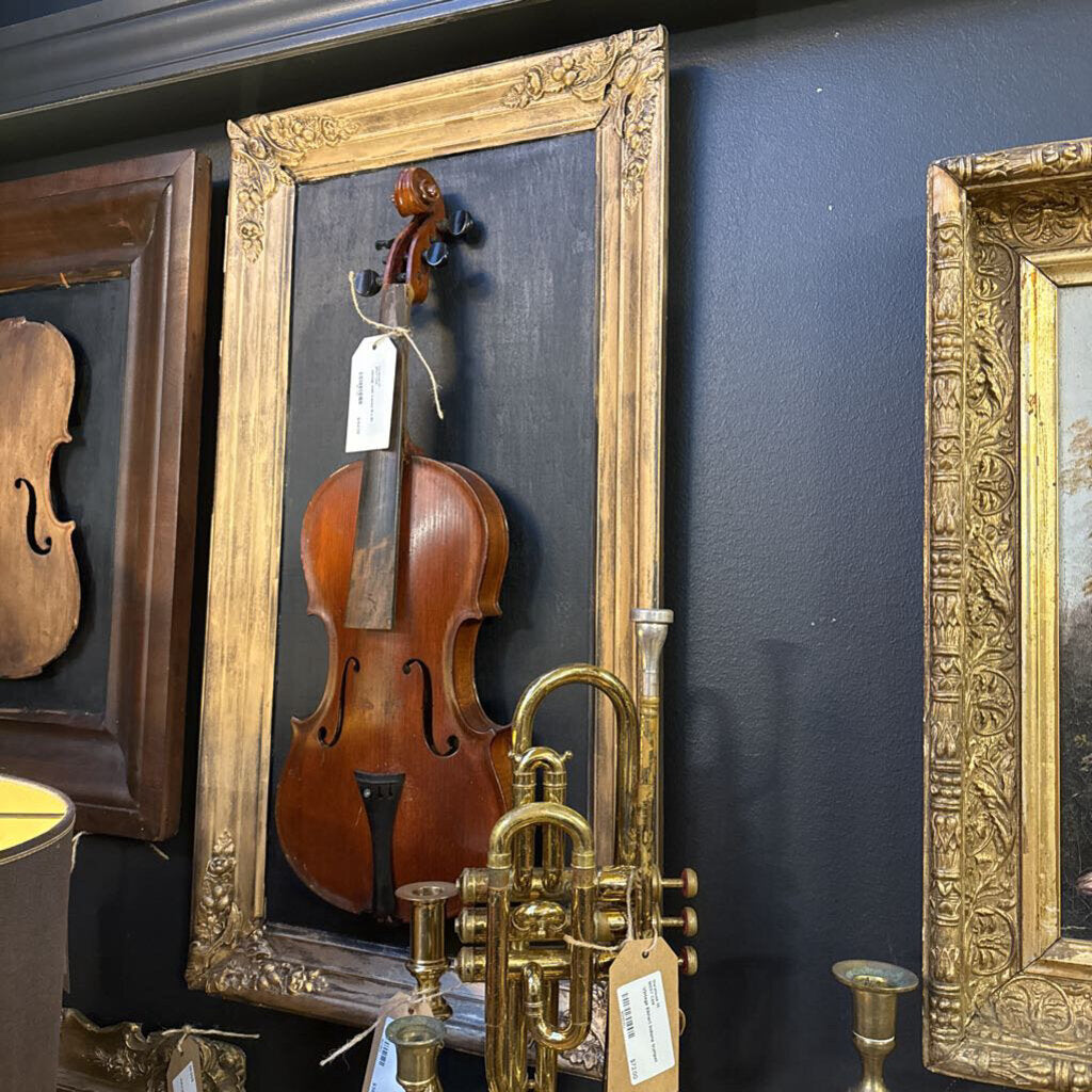 salvage violin framed 16 x 30
