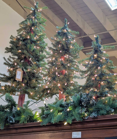 Vintage Lighted Trees - 3/SET