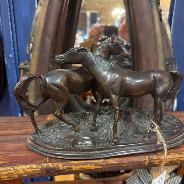 Vintage Bronze Horses, after Barye 1886