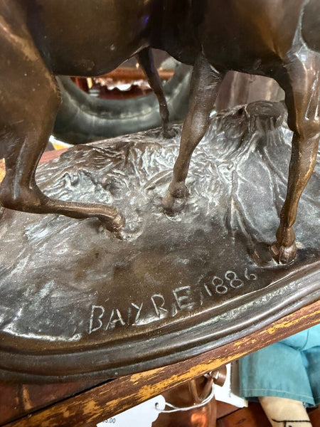 Vintage Bronze Horses, after Barye 1886