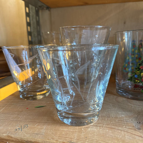 Etched horse glasses (rocks glasses) set of 6