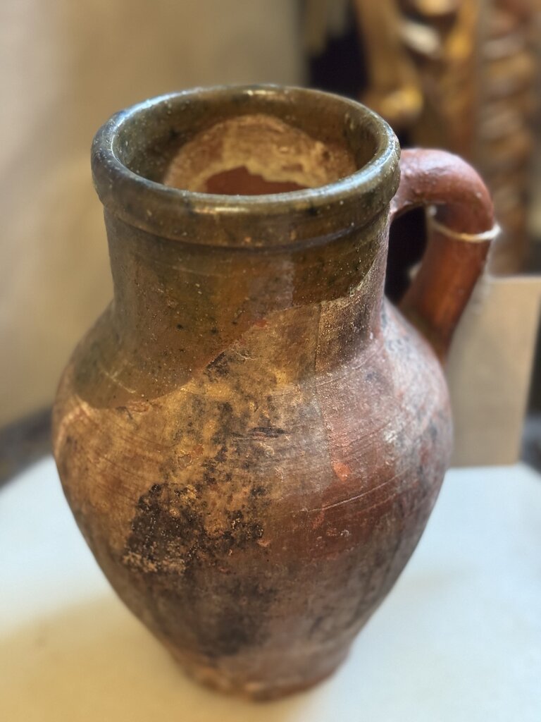 0371 Vintage Terracotta Pottery Jug
