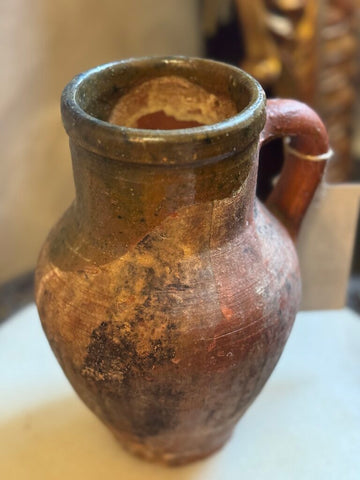 0371 Vintage Terracotta Pottery Jug