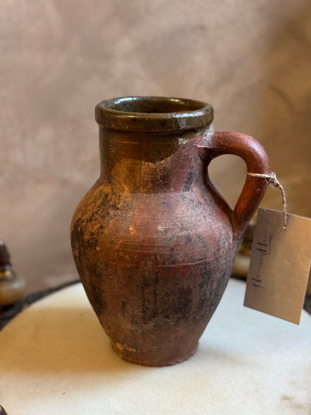 0371 Vintage Terracotta Pottery Jug