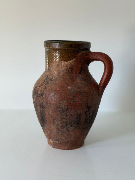 0371 Vintage Terracotta Pottery Jug