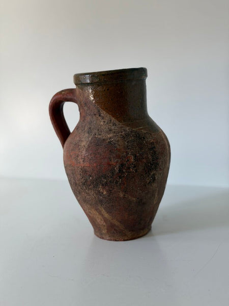 0371 Vintage Terracotta Pottery Jug