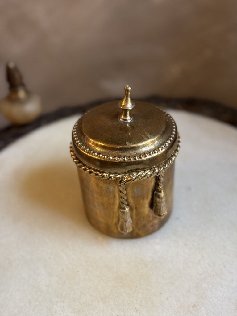 0037 Mottahedeh brass rope mini canister