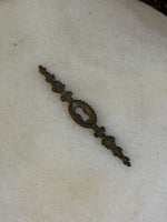 0697 Long Oval Keyhole French Escutcheon