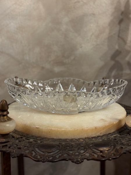 0716 Oval Shallow Crystal Dish
