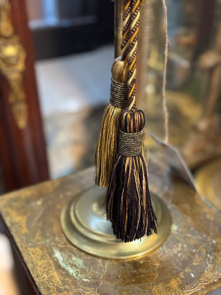 0030 Brass Double Arm Adjustable Candle Holder