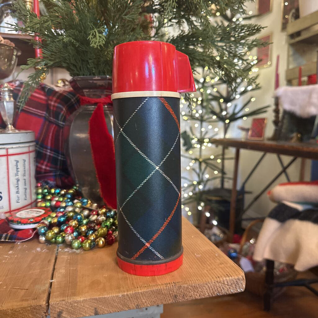 Plaid Thermos