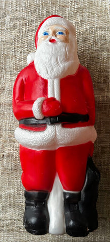 Vintage Santa Claus Blue Eyes Light Up Blow Mold Union Products 22"l