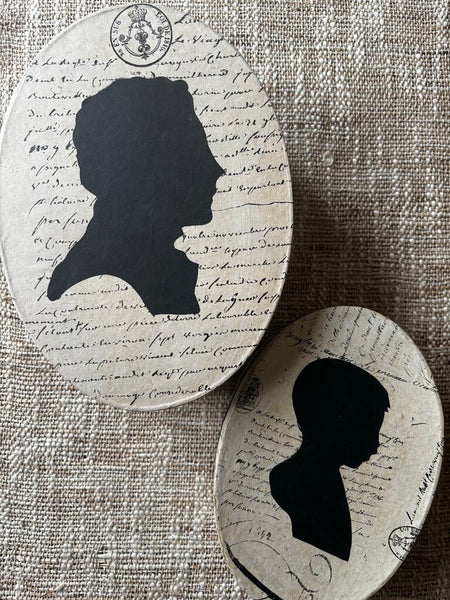Set of 2 Silhouette Decorative Boxes