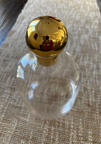 Glass Decanter with Gold Glass Top