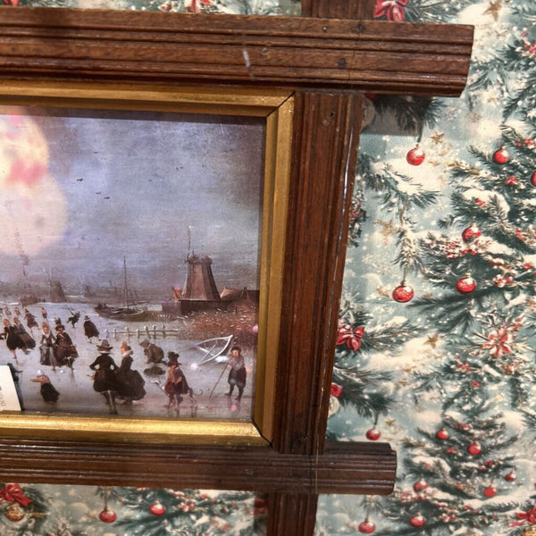 Winter Scene in Rustic Frame