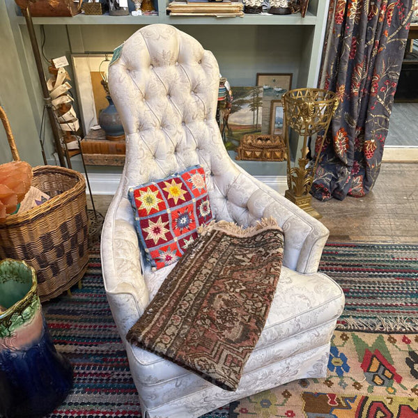 Pair of Mid-Century Tufted High-Back Lounge Chairs - Pristine Condition