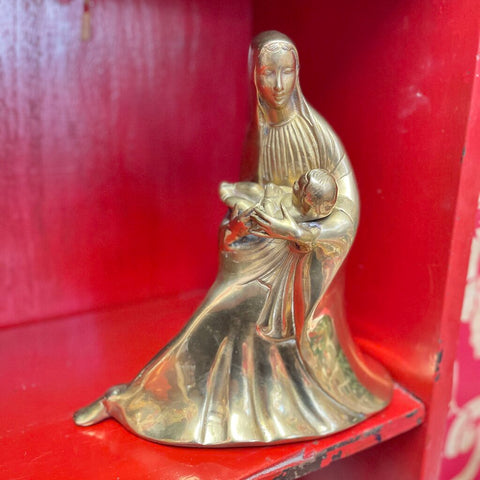 Moxie - Brass Madonna and Child - 8"