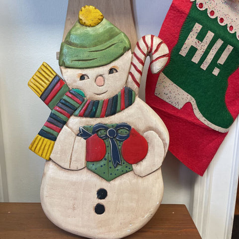 Moxie - Wood Snowman Art - 12.5"