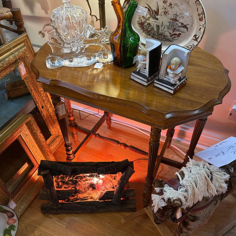 Wooden side table 6 legs as is IN STORE PICK UP ONLY