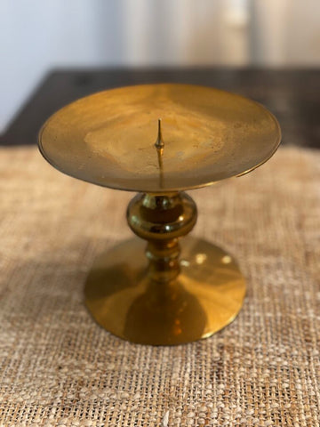 ANTIQUE Large Brass Candle Holder