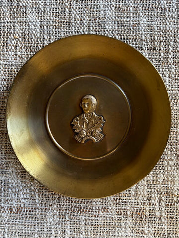 Vintage Rober Burns Brass Wall Plate