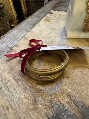 0755 Set of 2 Brass Curtain Rings