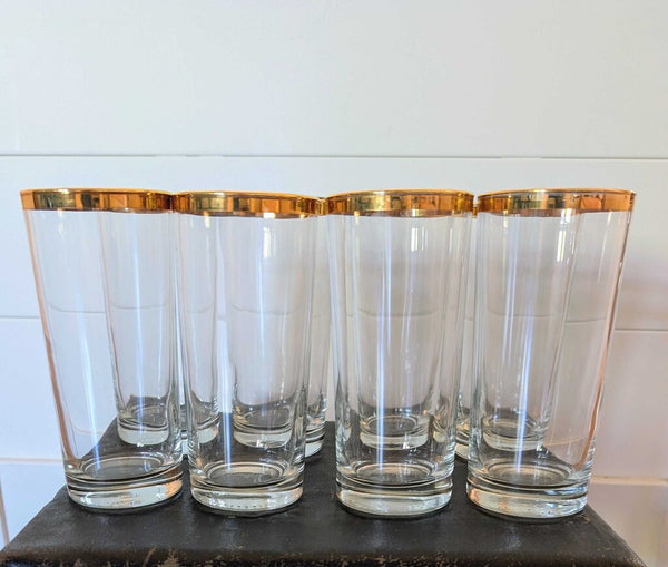 Vintage MCM Highball Glasses - Set/8 - 6"