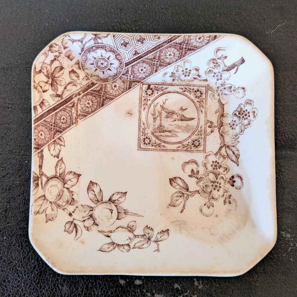 Antique 1880s Ridgway Dado Butter Dish 4"