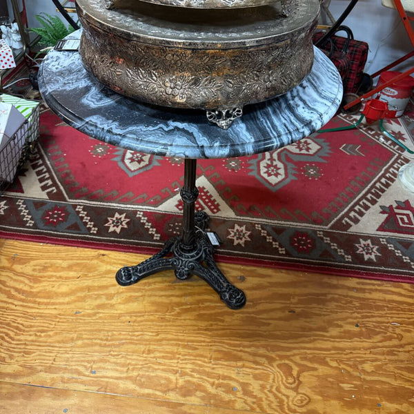 Bistro Table with Stone Top (26" Diameter, 29.5" High) As Found, IN STORE PICKUP ONLY