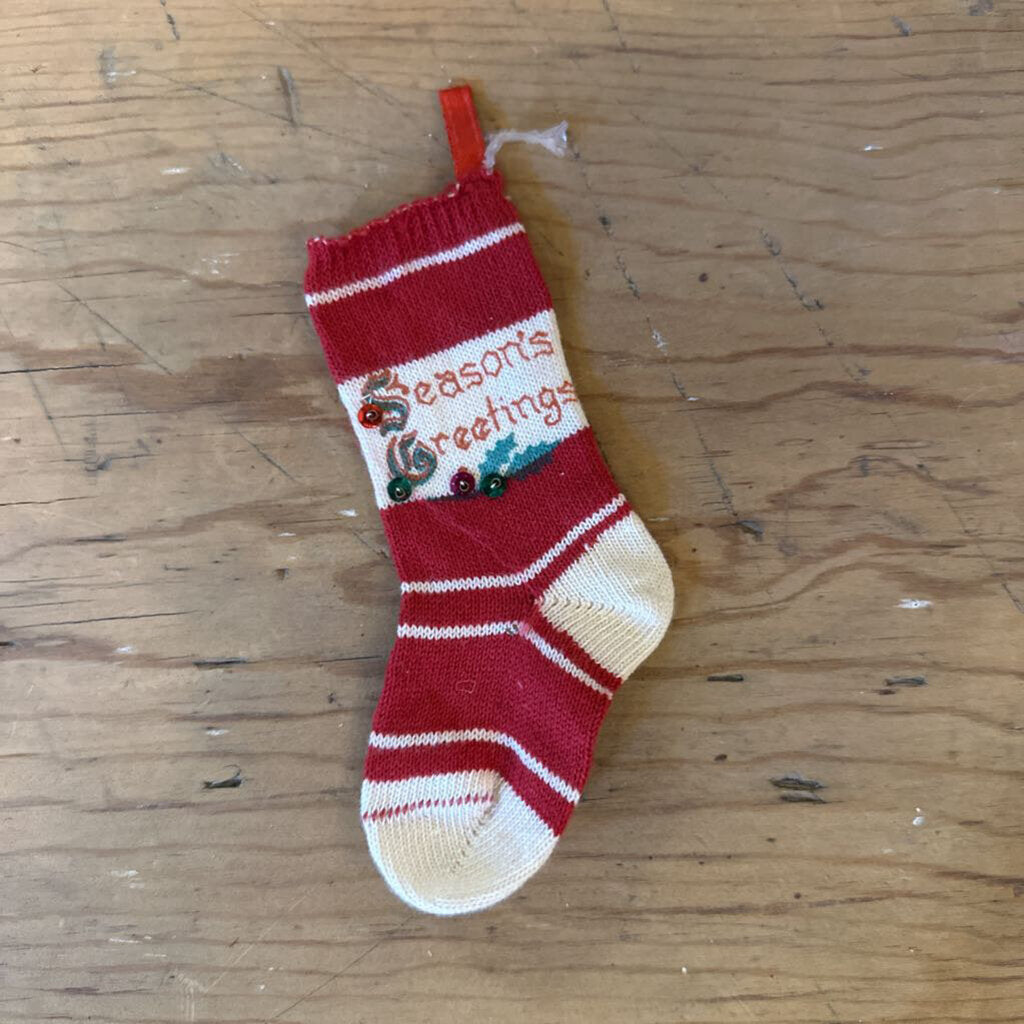 Seasons Greetings Baby Sock