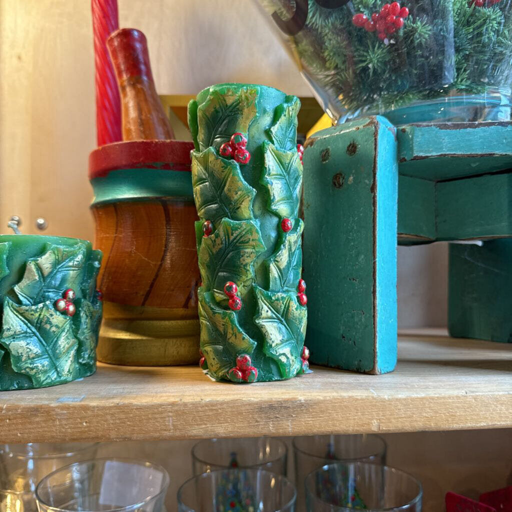 Tall holiday candle vintage