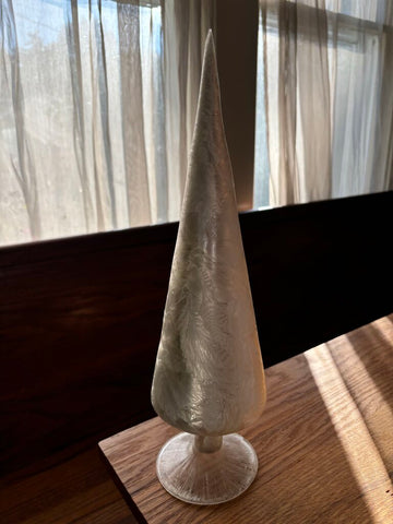 Frosted glass tree 15in