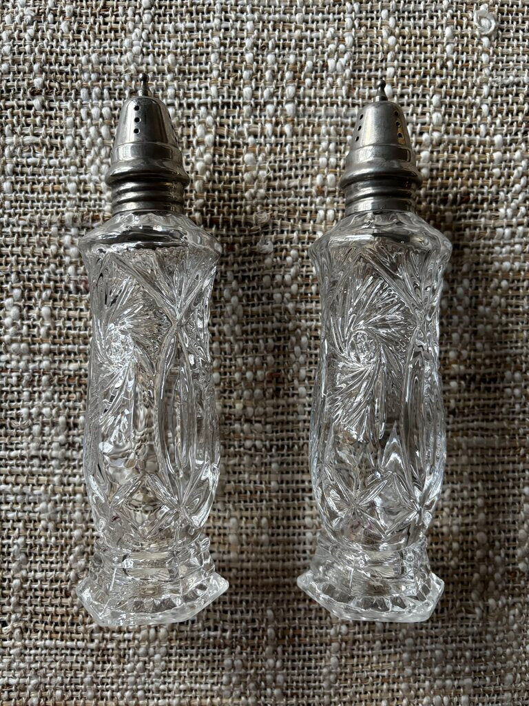 24% Lead Crystal Salt And Pepper Shakers