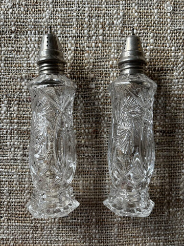 24% Lead Crystal Salt And Pepper Shakers