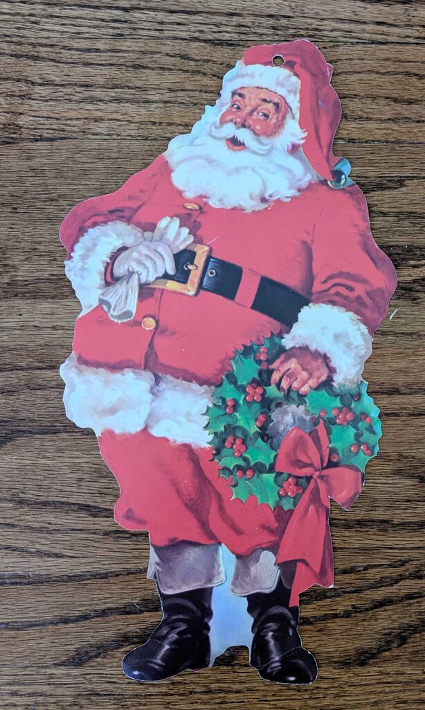 Vintage Santa Cutout 14"